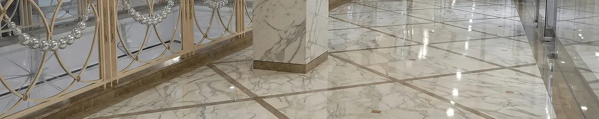 Beautiful marble floor professionally installed in Anaheim, CA
